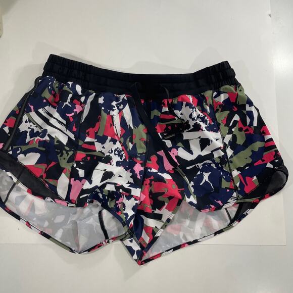 Lululemon Hotty Hot Shorts Pop Cut Boom Vibrant Colors Athletica Size 10 - Picture 2 of 10